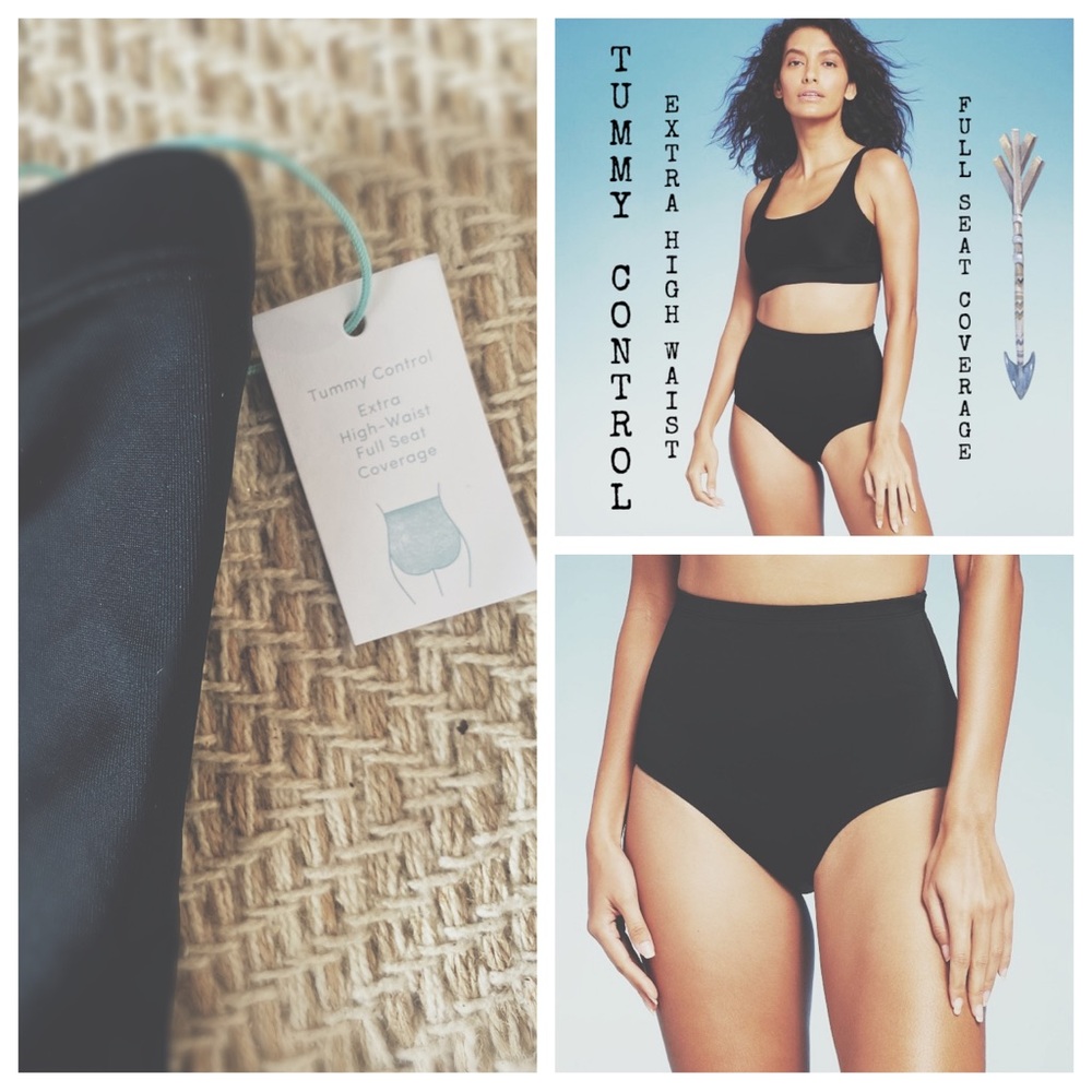 Bathing Suit  bottoms Full Coverage Tummy Control Extra High Waist XL